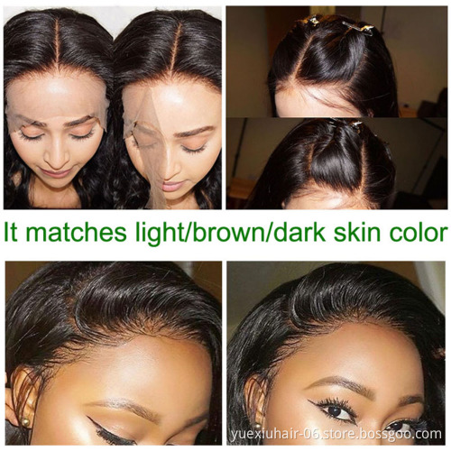 CELIE Factory Direct Supplied Unprocessed 100% Human Hair Elegant Silky Straight 36 Inch Lace Front Wig Human Hair Natural